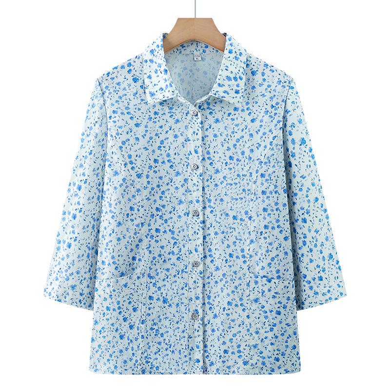 Mom s Summer Mid-Sleeve All-Cotton Shirt for Middle-Aged & Elderly Women - Cool and Comfortable. 4XL (125-140 jin)
Mom s Summer Mid-Sleeve All-Cotton Shirt for Middle-Aged & Elderly Women - Cool and Comfortable. 4XL (125-140 jin)