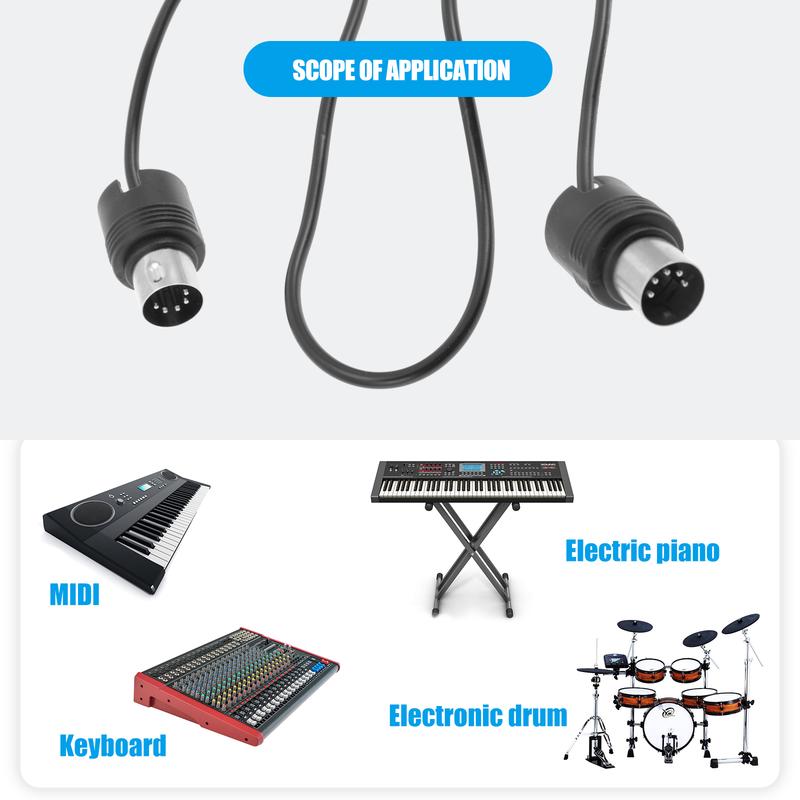 360° Guitar Midi Audio Professional Instrument Cables Stereo Electric Drum Accessory Instrument To Cable Keyboard Adapter Cord 0.5m
360° Guitar Midi Audio Professional Instrument Cables Stereo Electric Drum Accessory Instrument To Cable Keyboard Adapter Cord 0.5m