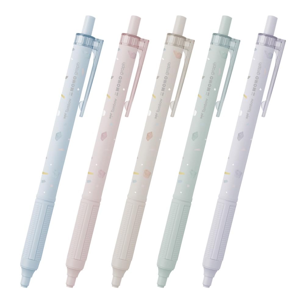 Tombow MONO Graph Lite 0.5mm Oil-Based Black Ink Ballpoint Pen, Shear Stone Pattern, 5-Color Assortment, 5-Pack FCZ-521X
Tombow MONO Graph Lite 0.5mm Oil-Based Black Ink Ballpoint Pen, Shear Stone Pattern, 5-Color Assortment, 5-Pack FCZ-521X