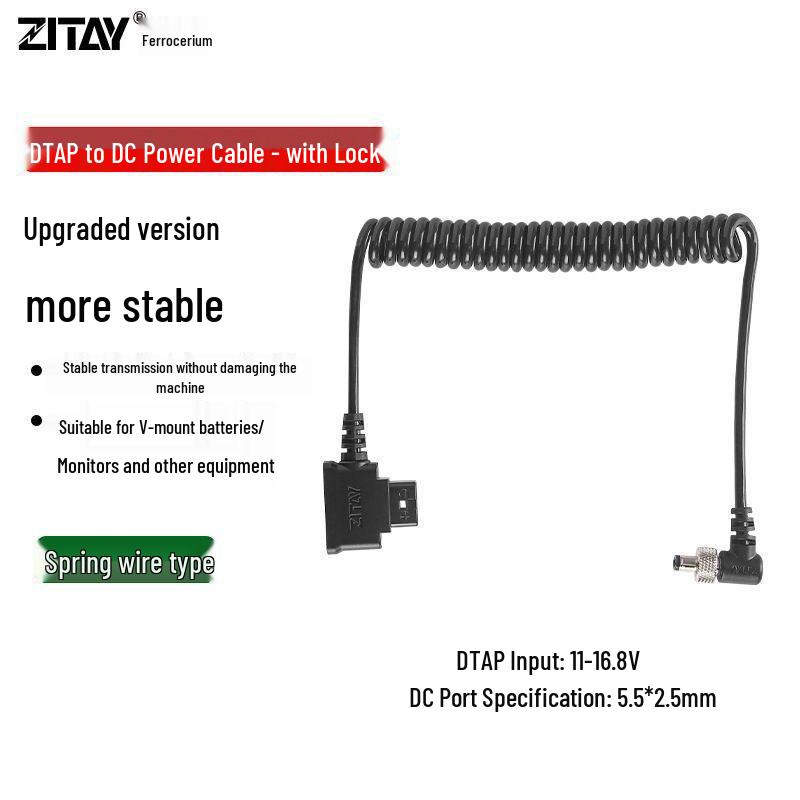 7-Pin Hirose D-TAP to DC Lock Male Connector Cable for V-Mount Battery, Atomos Monitor Accessories чорний
7-Pin Hirose D-TAP to DC Lock Male Connector Cable for V-Mount Battery, Atomos Monitor Accessories чорний