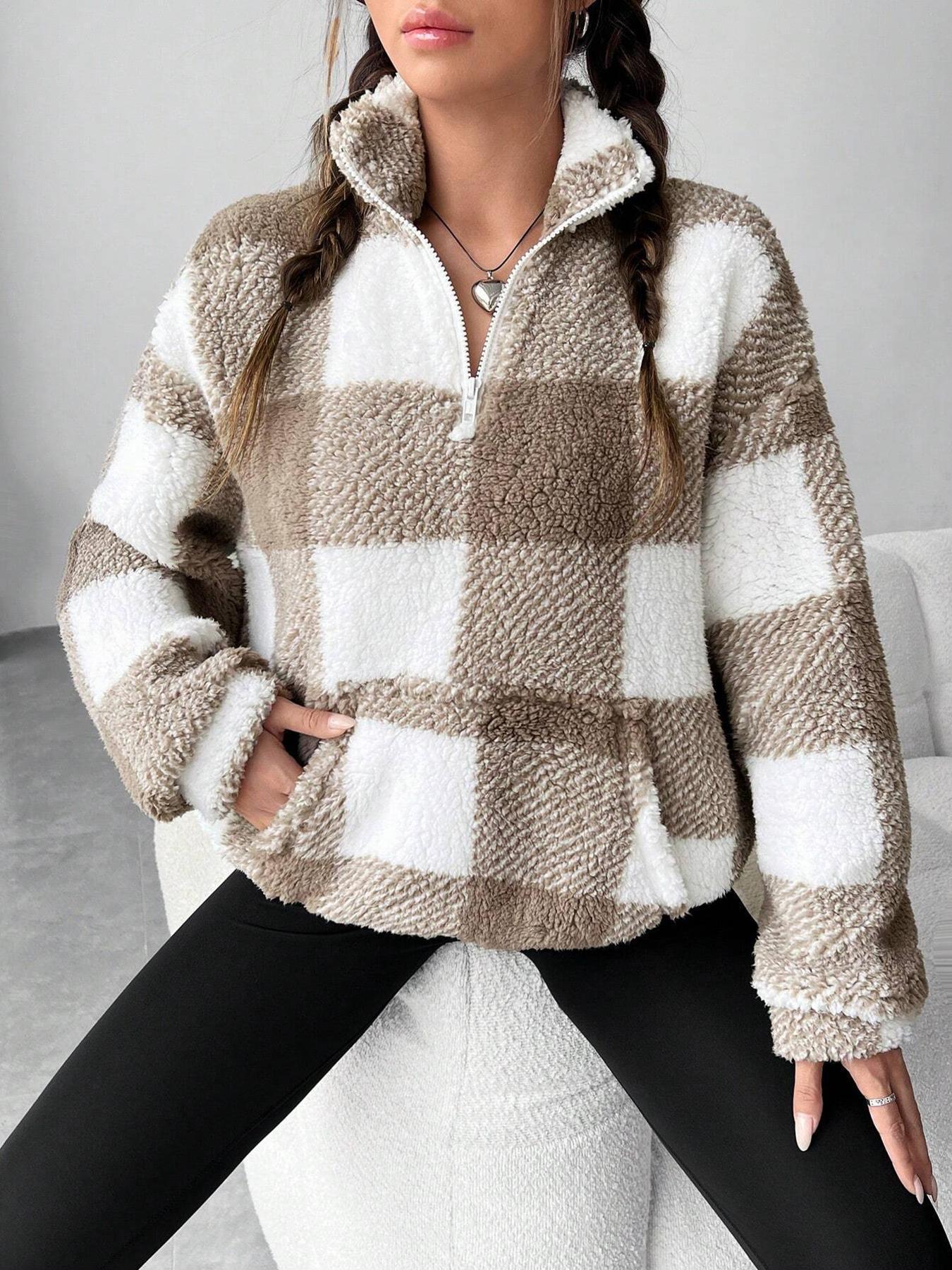 Autumn/Winter 2025 Women s Plaid Half-Open Collar Plush Sweatshirt Plus Size - L
Autumn/Winter 2025 Women s Plaid Half-Open Collar Plush Sweatshirt Plus Size - L