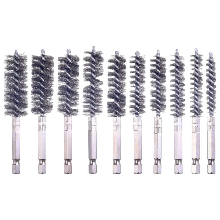 Industrial 10 Piece Stainless Steel Hexagonal Shank Brushes Assorted Size Metal Cleaning Polishing Workshop Tool срібний
Industrial 10 Piece Stainless Steel Hexagonal Shank Brushes Assorted Size Metal Cleaning Polishing Workshop Tool срібний