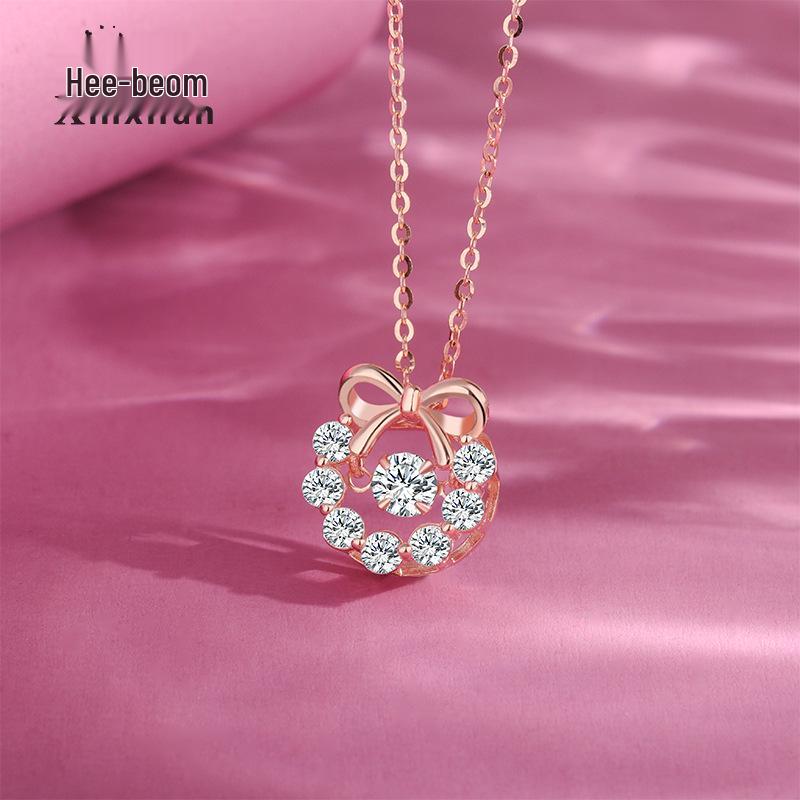 Women s S925 Sterling Silver Wreath Pendant Necklace with Diamonds and Princess Bowknot Design Platinum 925 Sterling Silver
Women s S925 Sterling Silver Wreath Pendant Necklace with Diamonds and Princess Bowknot Design Platinum 925 Sterling Silver