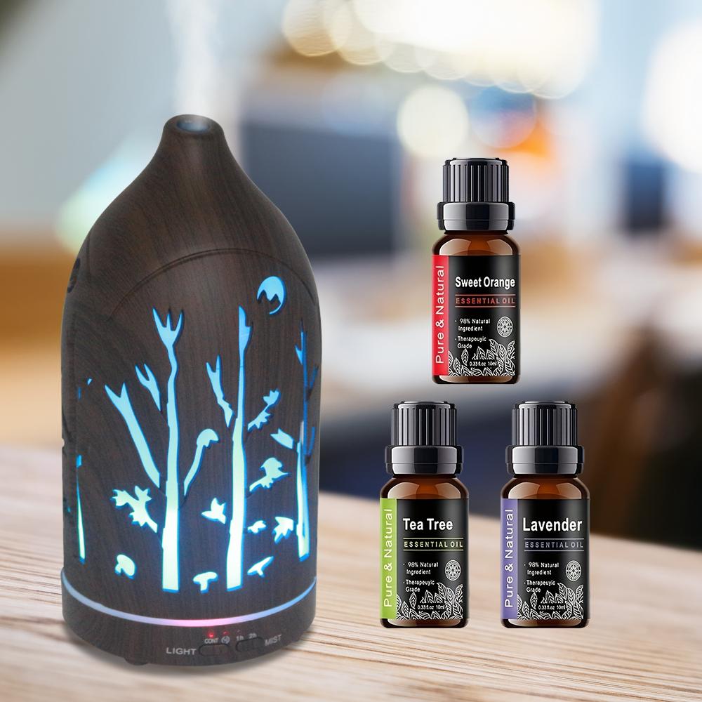 Essential Oil Diffuser Ultrasonic Aromatherapy Humidifier With Auto Shut-Off & 7-Color LED Lights Quiet Operation for Home & Spa 200ml
Essential Oil Diffuser Ultrasonic Aromatherapy Humidifier With Auto Shut-Off & 7-Color LED Lights Quiet Operation for Home & Spa 200ml