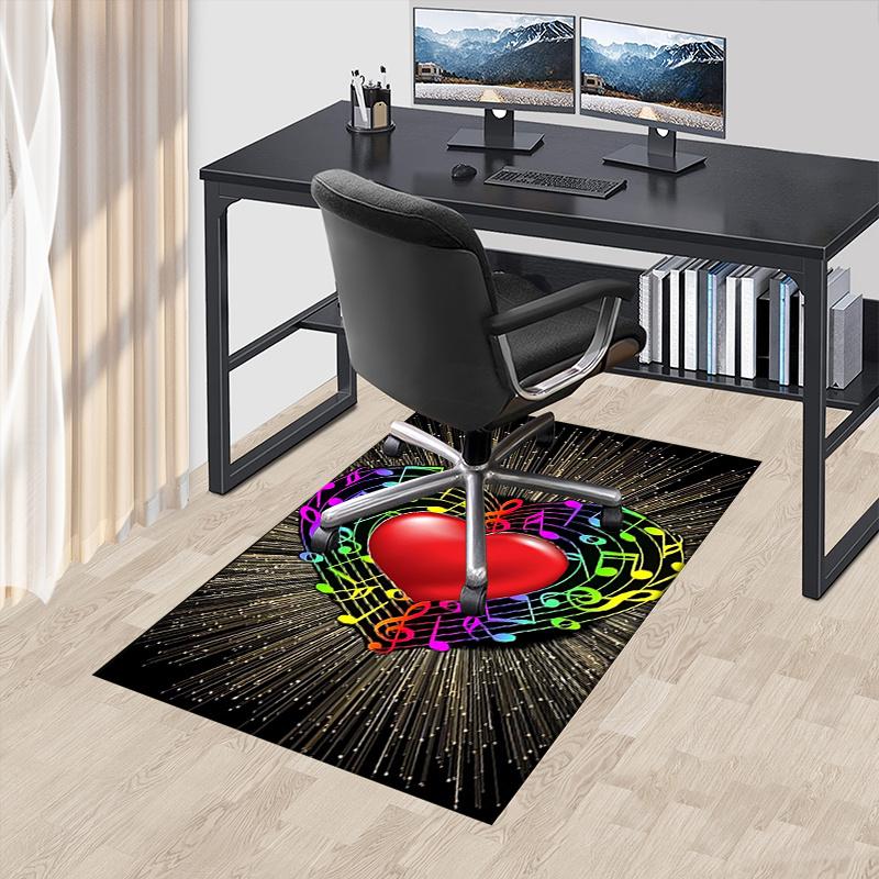 Colorful Musical Notes Heart Chair Mat Office Carpet, Home Decor, Desk Pad Gift, Suitable for Bedroom, Living Room, Various Rooms 60cm by 90cm
Colorful Musical Notes Heart Chair Mat Office Carpet, Home Decor, Desk Pad Gift, Suitable for Bedroom, Living Room, Various Rooms 60cm by 90cm