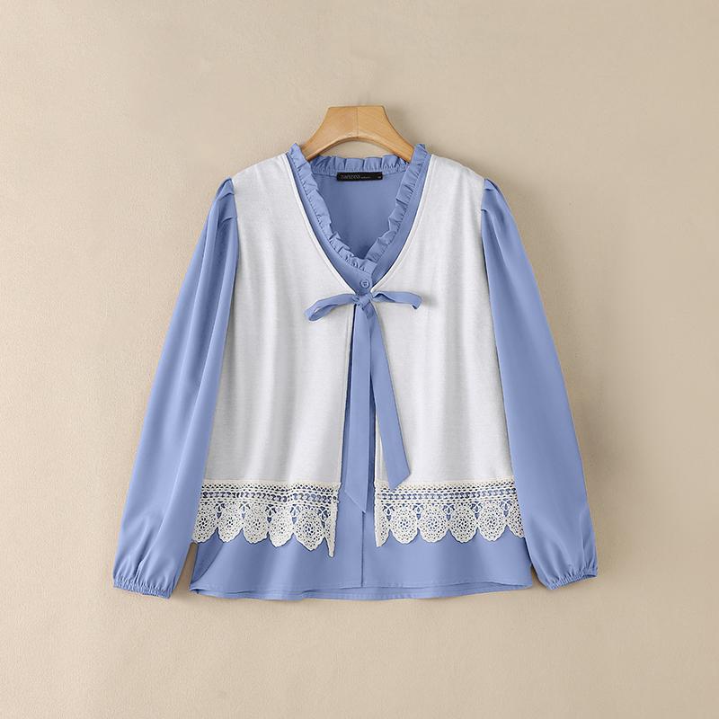 ZANZEA Women Casual V-Neck Fake Two Piece Splice Long Sleeve Blouse 2XL синій
ZANZEA Women Casual V-Neck Fake Two Piece Splice Long Sleeve Blouse 2XL синій