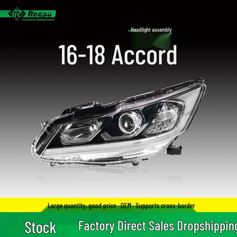 Compatible Headlight Assembly for 2016-2018 Honda Accord (9.5th Gen, Low Trim) Left (Driver Side) Single
Compatible Headlight Assembly for 2016-2018 Honda Accord (9.5th Gen, Low Trim) Left (Driver Side) Single