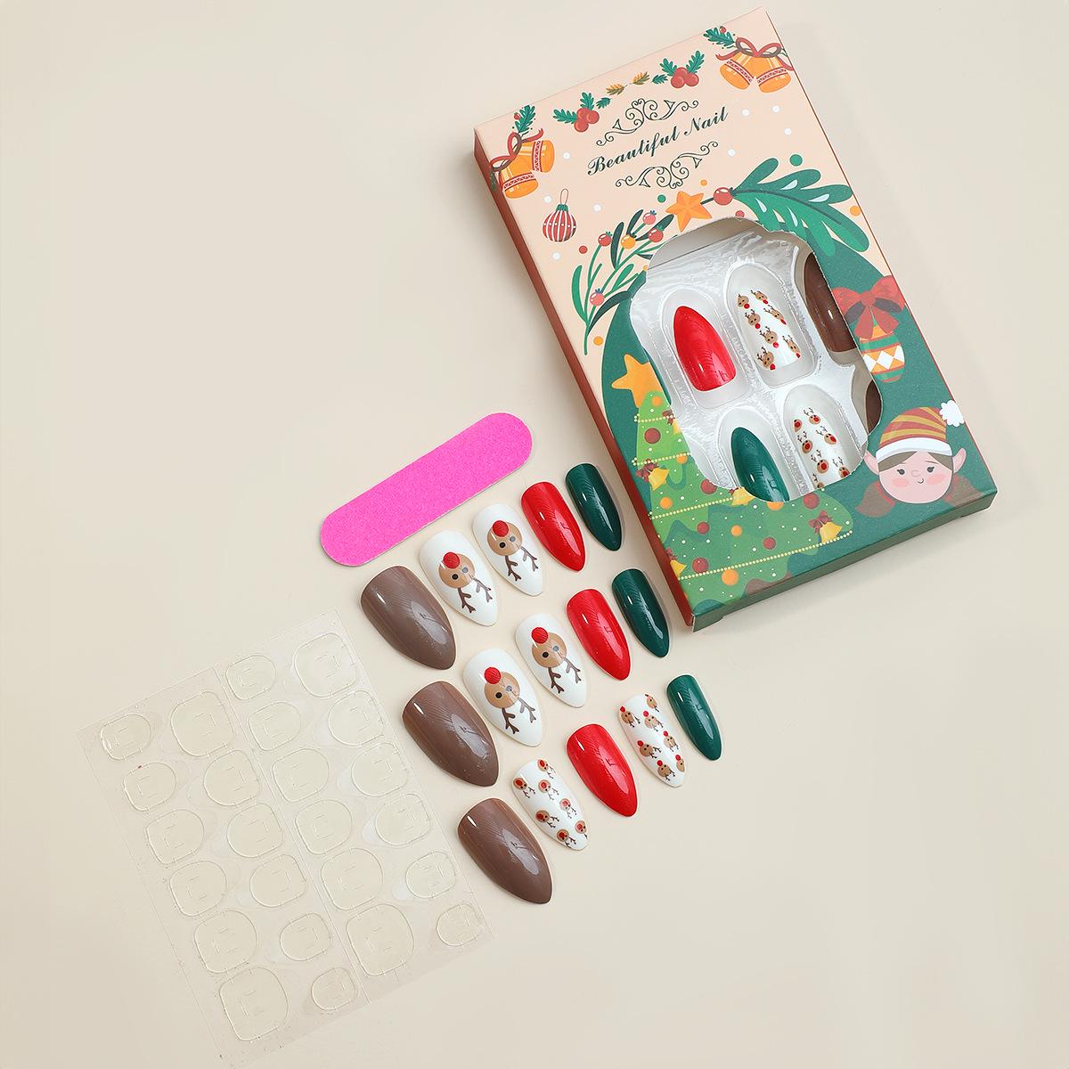 Almond-Shaped Christmas Fawn Nail Patches - Cute Cartoon Design, Cross-Border Sale
Almond-Shaped Christmas Fawn Nail Patches - Cute Cartoon Design, Cross-Border Sale