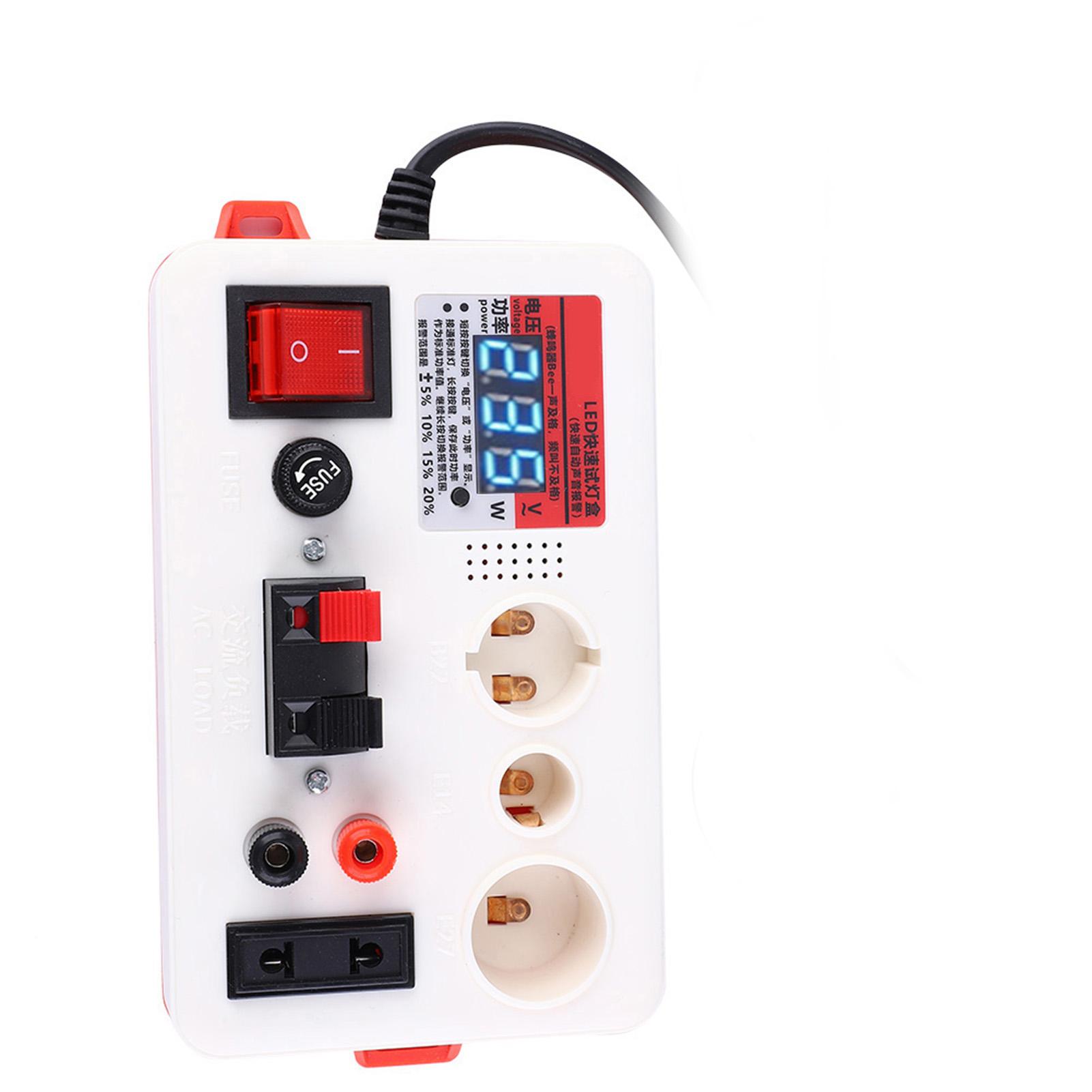 LED Fast Lamp Tester LED Light Lamp Voltage Power Tester Checkerboard (Type A)
LED Fast Lamp Tester LED Light Lamp Voltage Power Tester Checkerboard (Type A)