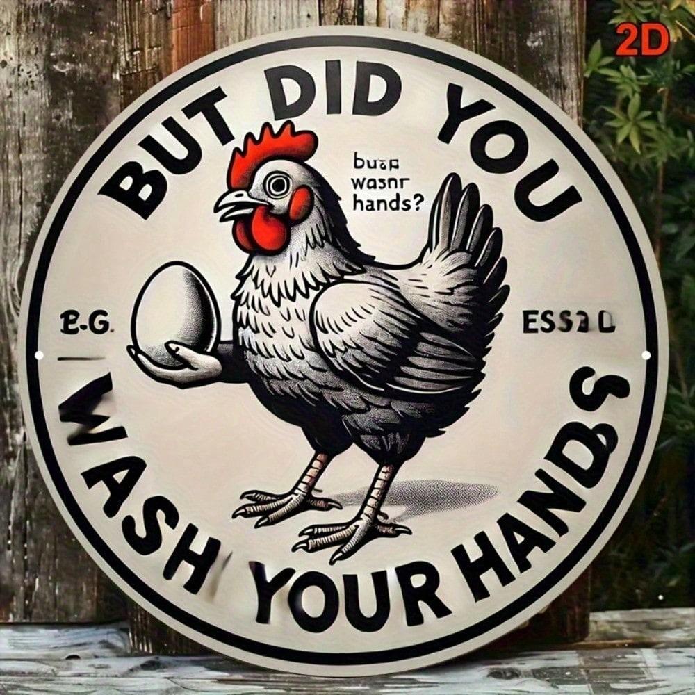 Round Vintage Farmhouse Metal Wall Sign Rustic Rooster Chick Decor Funny Bathroom Humor Gift 20x20 різнокольоровий
Round Vintage Farmhouse Metal Wall Sign Rustic Rooster Chick Decor Funny Bathroom Humor Gift 20x20 різнокольоровий