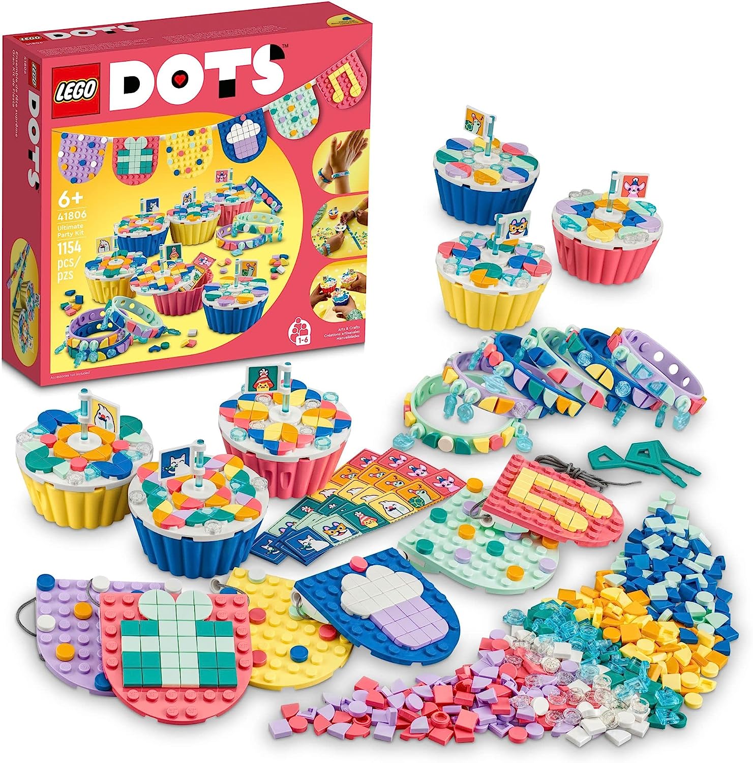 LEGO DOTS Ultimate Party Kit 41806 Игры для детей на день рождения и наполнители сумок для вечеринок «сделай сам» с игрушечными кексами, браслетами и овсянкой Творческие поделки
LEGO DOTS Ultimate Party Kit 41806 Игры для детей на день рождения и наполнители сумок для вечеринок «сделай сам» с игрушечными кексами, браслетами и овсянкой Творческие поделки