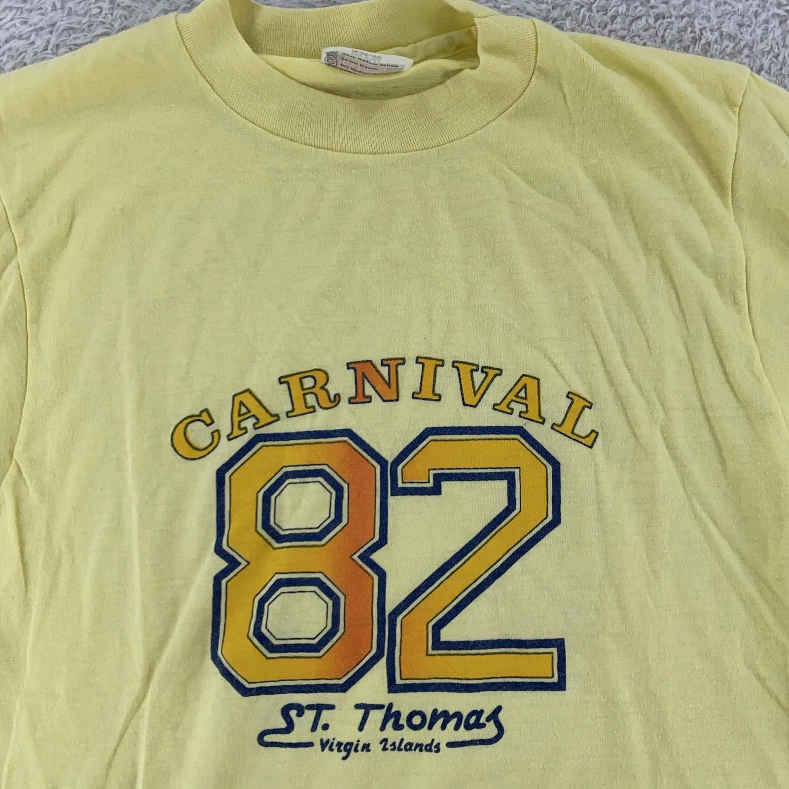 Vintage Carnival Cruise 1982 Shirt XS Yellow St Thomas Virgin Islands 80s Tee M
Vintage Carnival Cruise 1982 Shirt XS Yellow St Thomas Virgin Islands 80s Tee M