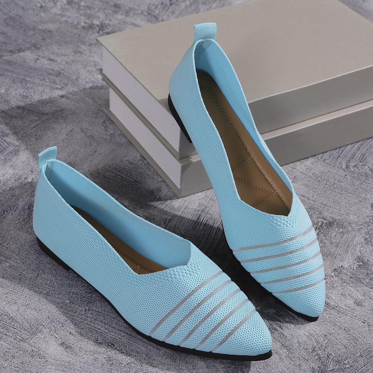 Новые модные женские туфли на плоской подошве с острым носком, однотонные трикотажные туфли без застежек, повседневные дышащие балетки для женщин, туфли на плоской подошве, женские мокасины 38 озеро синий
Новые модные женские туфли на плоской подошве с острым носком, однотонные трикотажные туфли без застежек, повседневные дышащие балетки для женщин, туфли на плоской подошве, женские мокасины 38 озеро синий