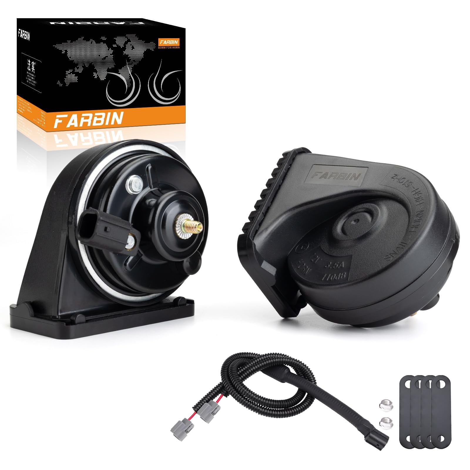 FARBIN Genuine Saun car horn for Honda cars (before 2017) 12V horn waterproof 120db treble/low sound Honda car horn set with bifurcated branch ha
FARBIN Genuine Saun car horn for Honda cars (before 2017) 12V horn waterproof 120db treble/low sound Honda car horn set with bifurcated branch ha