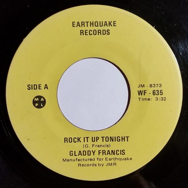 7inch Record GLADDY FRANCIS Rock It Up Tonight WF635 EARTHQUAKE Canada Reggae Ska Dub Used
7inch Record GLADDY FRANCIS Rock It Up Tonight WF635 EARTHQUAKE Canada Reggae Ska Dub Used