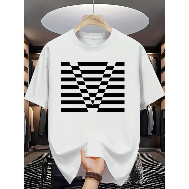 European sizes Men S Summer Casual T-Shirt with Stylish Geometric Print - Short Sleeve, Crew Neck, Light Blue, Slight Stretch Fabric 4XL білий
European sizes Men S Summer Casual T-Shirt with Stylish Geometric Print - Short Sleeve, Crew Neck, Light Blue, Slight Stretch Fabric 4XL білий