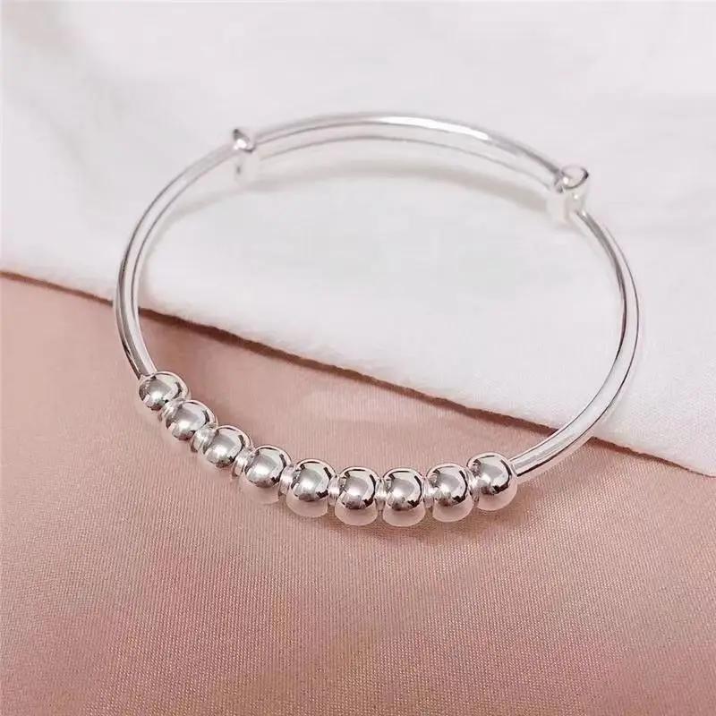 New Korean Fashion Copper Lucky Beads Bangles For Women Bracelets Luxury Designer Party Wedding Zircon Gifts Siver color
New Korean Fashion Copper Lucky Beads Bangles For Women Bracelets Luxury Designer Party Wedding Zircon Gifts Siver color