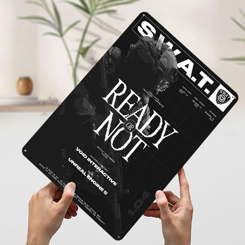 Ready or Not Game Metal Poster Customized Wall Art Retro Vintage Tinplate Signs for Gaming Room Decoration At Home Wand Deko 7.9x11.8In(20x30cm)
Ready or Not Game Metal Poster Customized Wall Art Retro Vintage Tinplate Signs for Gaming Room Decoration At Home Wand Deko 7.9x11.8In(20x30cm)