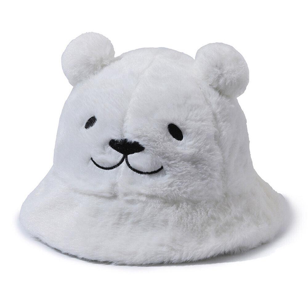 Женская рыбацкая кепка с мультяшным медведем, панамская кепка, плюшевая шляпа-ведро, зимняя теплая белый
Женская рыбацкая кепка с мультяшным медведем, панамская кепка, плюшевая шляпа-ведро, зимняя теплая белый