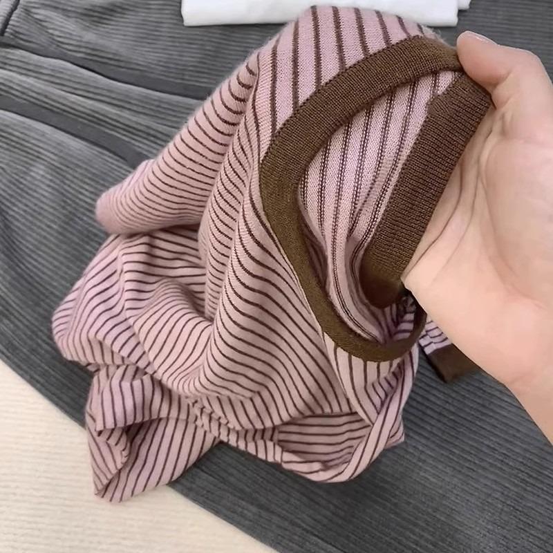 Модный омолаживающий трикотажный свитер с круглым вырезом и длинным рукавом в полоску, осенне-зимний повседневный простой базовый топ свободного кроя XL
Модный омолаживающий трикотажный свитер с круглым вырезом и длинным рукавом в полоску, осенне-зимний повседневный простой базовый топ свободного кроя XL