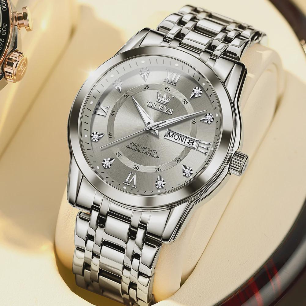 OLEVS Men s Watch Dual Calendar Display Waterproof Luminous Original Luxury Diamond Watch Fashion Men s Watch срібний/сірий
OLEVS Men s Watch Dual Calendar Display Waterproof Luminous Original Luxury Diamond Watch Fashion Men s Watch срібний/сірий
