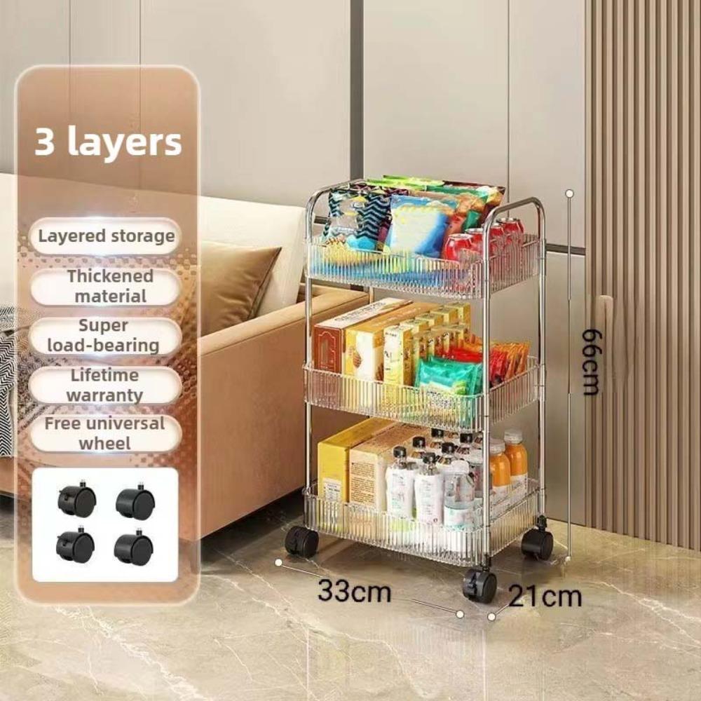 Multifunctional Clear Storage Cart Space-saving Stackable Rolling Organizer Multi-Layer with Wheels Trolley Storages Shelf
Multifunctional Clear Storage Cart Space-saving Stackable Rolling Organizer Multi-Layer with Wheels Trolley Storages Shelf