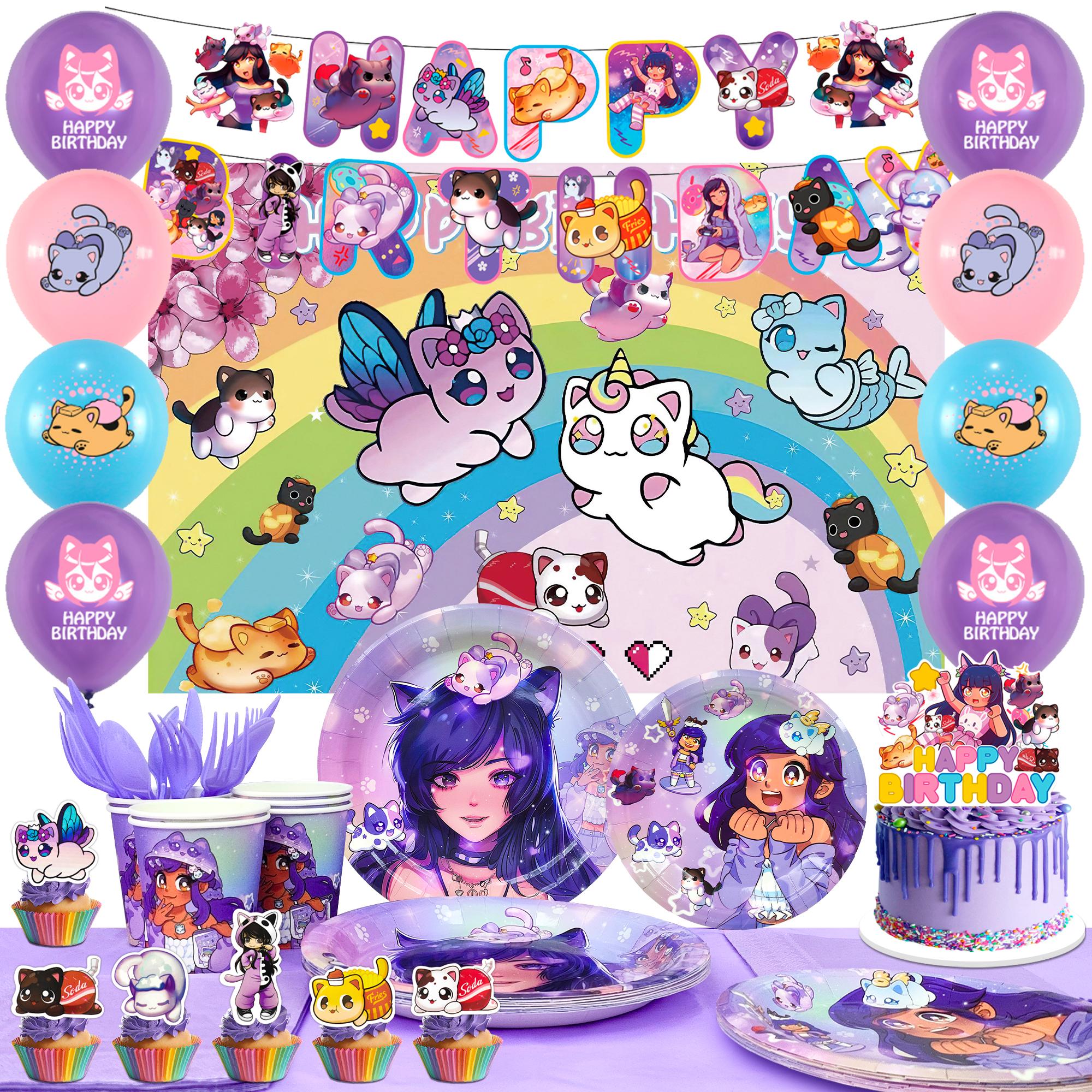 Aphmau Balloon Set Aphmau Party Decoration Set Birthday Party Decoration Tableware Balloon Banner etc As shown in the figure фиолетовый
Aphmau Balloon Set Aphmau Party Decoration Set Birthday Party Decoration Tableware Balloon Banner etc As shown in the figure фиолетовый