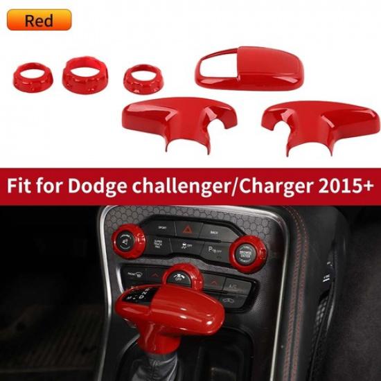 6Pcs Red A/C Climate control Gear Shift Knobs Cover for Challenger Charger 2015+
6Pcs Red A/C Climate control Gear Shift Knobs Cover for Challenger Charger 2015+