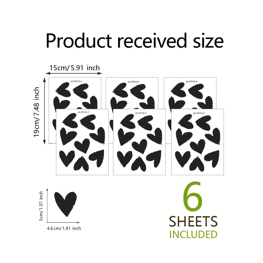 6sheets /1Set, Heart Wall Stickers, Removable Waterproof PVC Decals for Wall Decoration 15*19cm For Valentine s Day, Home Decor
6sheets /1Set, Heart Wall Stickers, Removable Waterproof PVC Decals for Wall Decoration 15*19cm For Valentine s Day, Home Decor