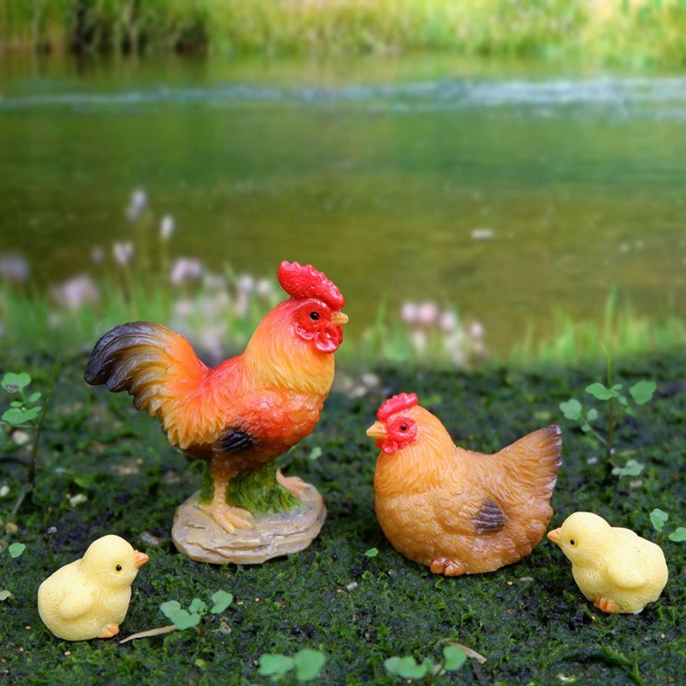 Resin Chicken Doll Ornaments DIY Decoration Crafts Kawaii Mini Model Desktop Toys Home Decoration Set
Resin Chicken Doll Ornaments DIY Decoration Crafts Kawaii Mini Model Desktop Toys Home Decoration Set