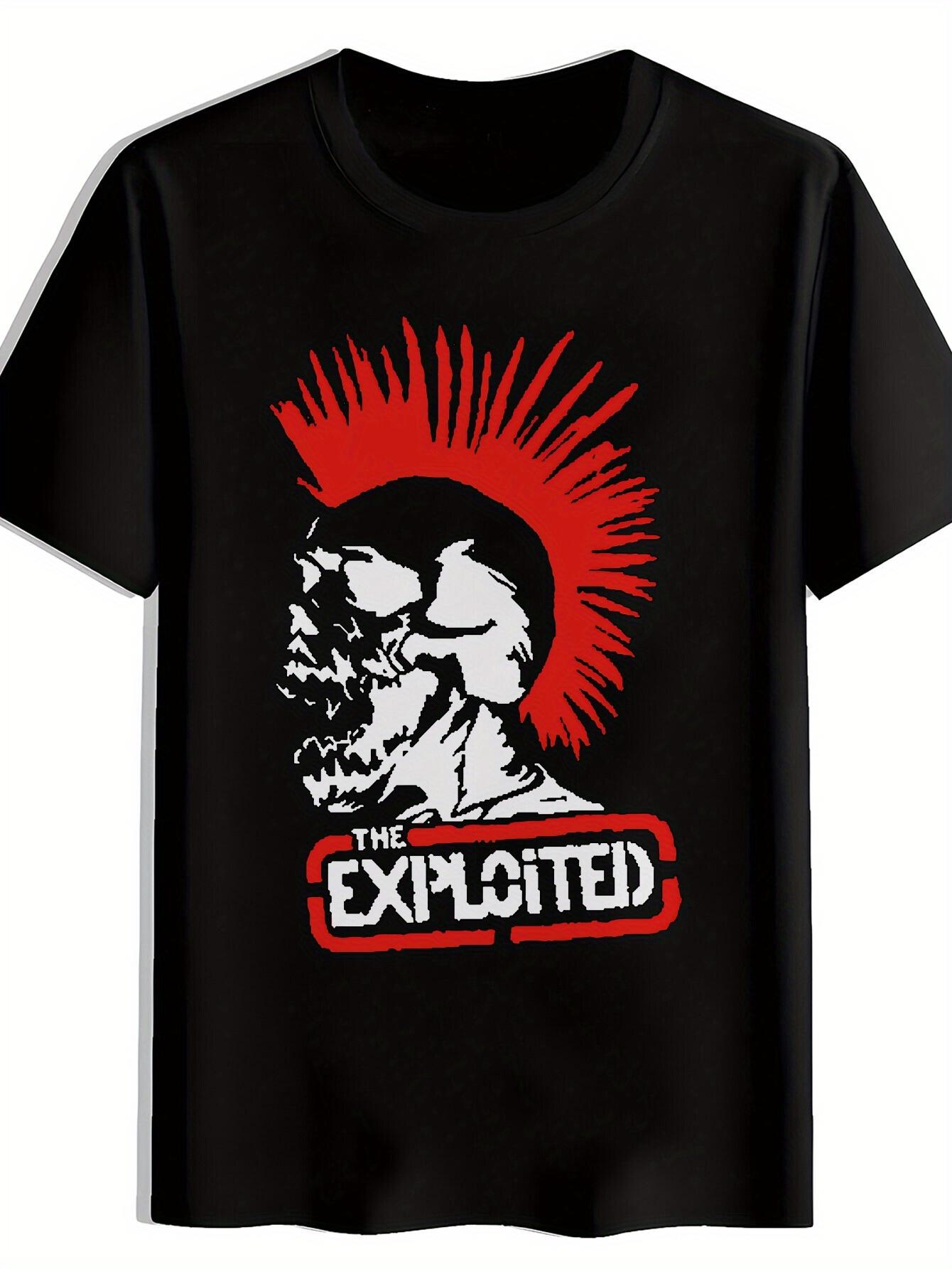 Vintage Rock Band Graphic T-shirt - Black Short Sleeve Round Neck Summer Tee with Skull & Spiked Helmet Design XXXXL
Vintage Rock Band Graphic T-shirt - Black Short Sleeve Round Neck Summer Tee with Skull & Spiked Helmet Design XXXXL