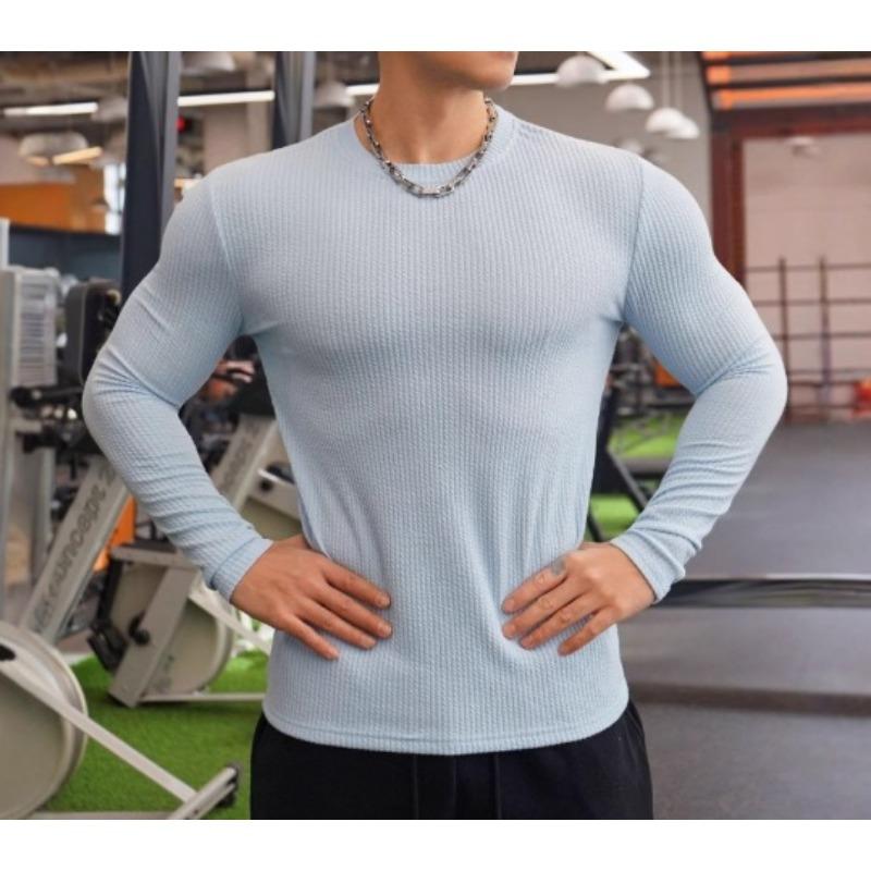 Spring Autumn Round Neck Solid Color Bottomed T-shirt Men Long Sleeve Loose Casual Pullover Knitting Top Men 3XL небо синє кольору
Spring Autumn Round Neck Solid Color Bottomed T-shirt Men Long Sleeve Loose Casual Pullover Knitting Top Men 3XL небо синє кольору