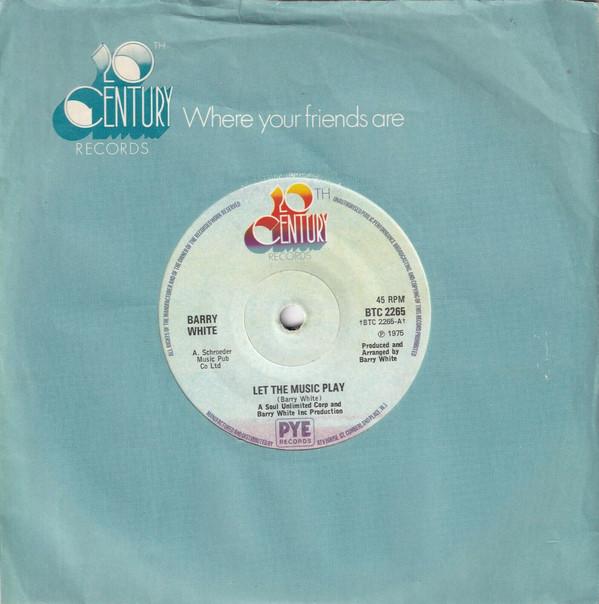 7inch Record BARRY WHITE - Let The Music Play BTC2265 20th Century Re 1975 UK Soul/Funk Used
7inch Record BARRY WHITE - Let The Music Play BTC2265 20th Century Re 1975 UK Soul/Funk Used