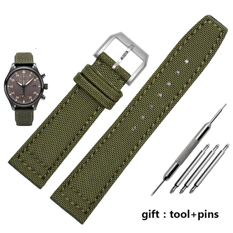 For IW Pilot Spitfire Timezone TopGun Strap Green Black Belts Wristwatch Straps 20mm 21mm 22mm Nylon Canvas Fabric Watch Band 22mm rose gold
For IW Pilot Spitfire Timezone TopGun Strap Green Black Belts Wristwatch Straps 20mm 21mm 22mm Nylon Canvas Fabric Watch Band 22mm rose gold