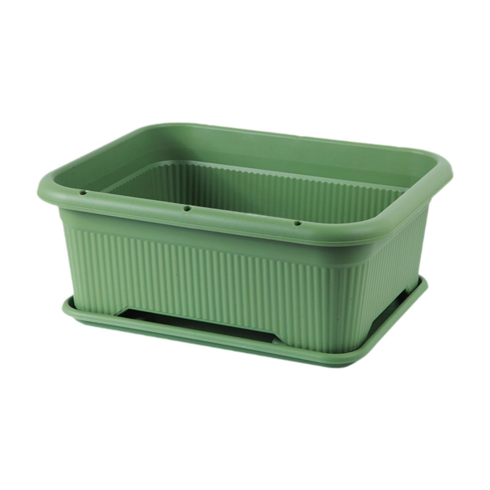 Vegetable Planter Rectangle Garden with Drainage Holes Planting Tool Decoration with Tray Patio Flower Box Vegetable Growing Pot темно-зелений колір
Vegetable Planter Rectangle Garden with Drainage Holes Planting Tool Decoration with Tray Patio Flower Box Vegetable Growing Pot темно-зелений колір