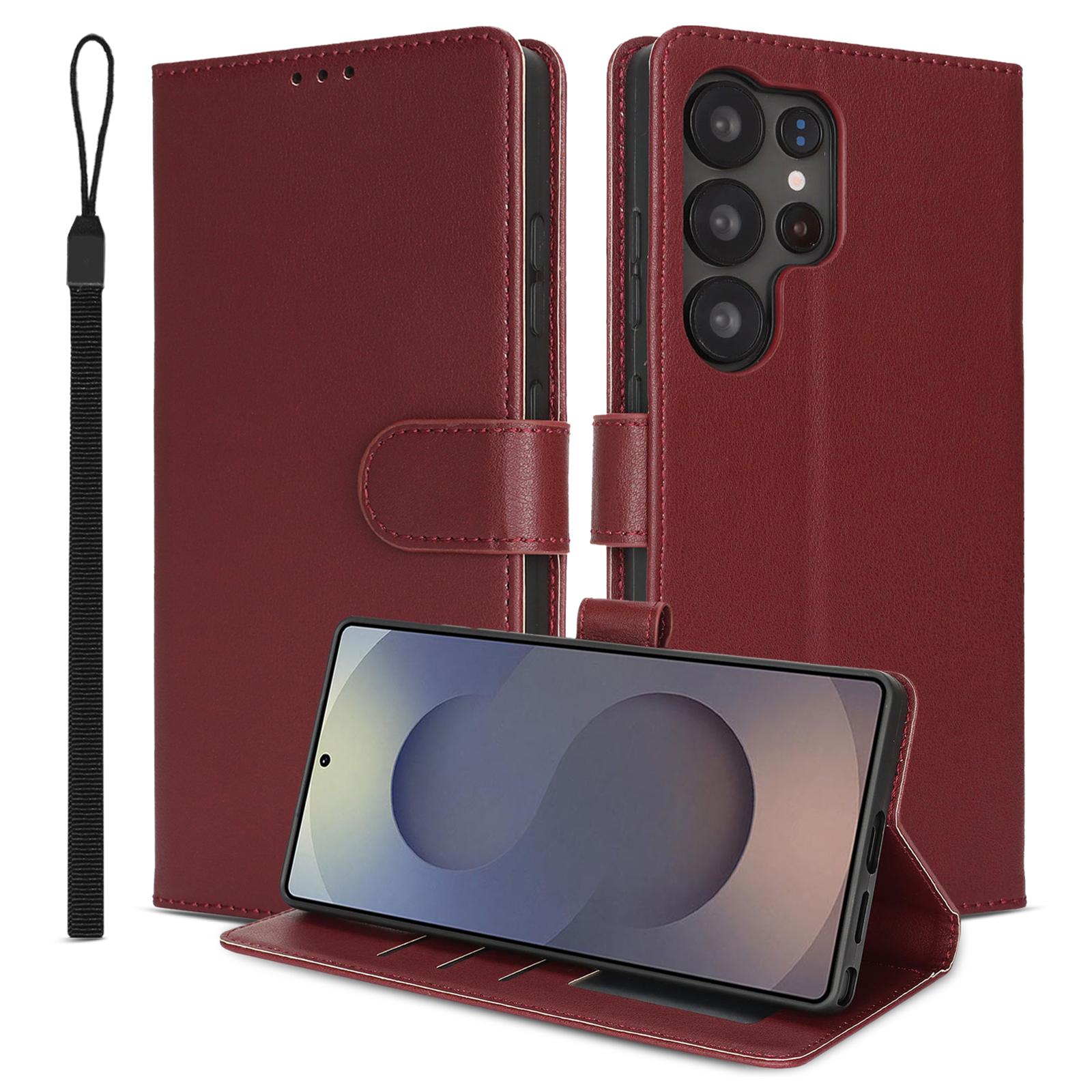 For Samsung Galaxy S24 Ultra Case RFID Blocking Flip Leather Phone Cover with Wrist Strap Red
For Samsung Galaxy S24 Ultra Case RFID Blocking Flip Leather Phone Cover with Wrist Strap Red