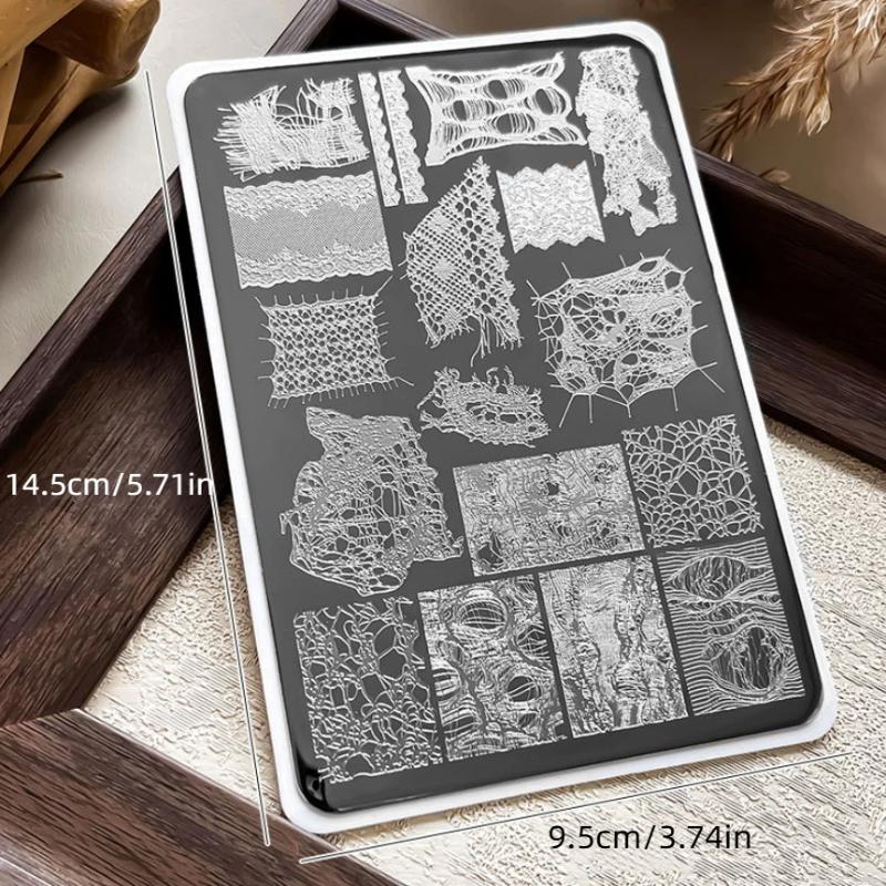 French Lace Wave Line Nail Stamping Plates Image DIY Printing Geometry Stencil Tools Stainless Steel Manicure Stamp Templates
French Lace Wave Line Nail Stamping Plates Image DIY Printing Geometry Stencil Tools Stainless Steel Manicure Stamp Templates