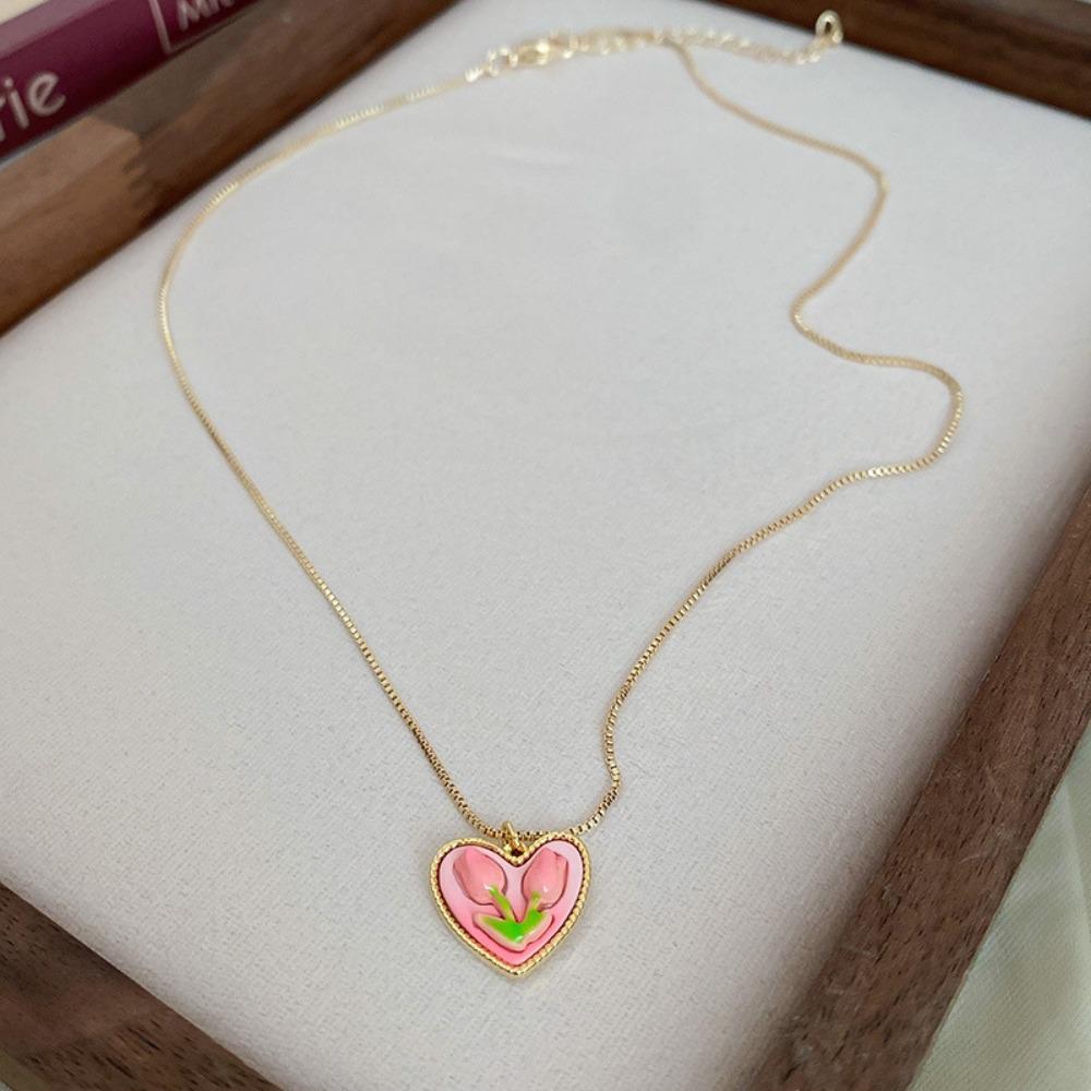 Temperament Tulip Chain Necklace Asymmetric Sweet Clavicle Chain Simple Tulip Earrings Women imitation pearl necklace
Temperament Tulip Chain Necklace Asymmetric Sweet Clavicle Chain Simple Tulip Earrings Women imitation pearl necklace