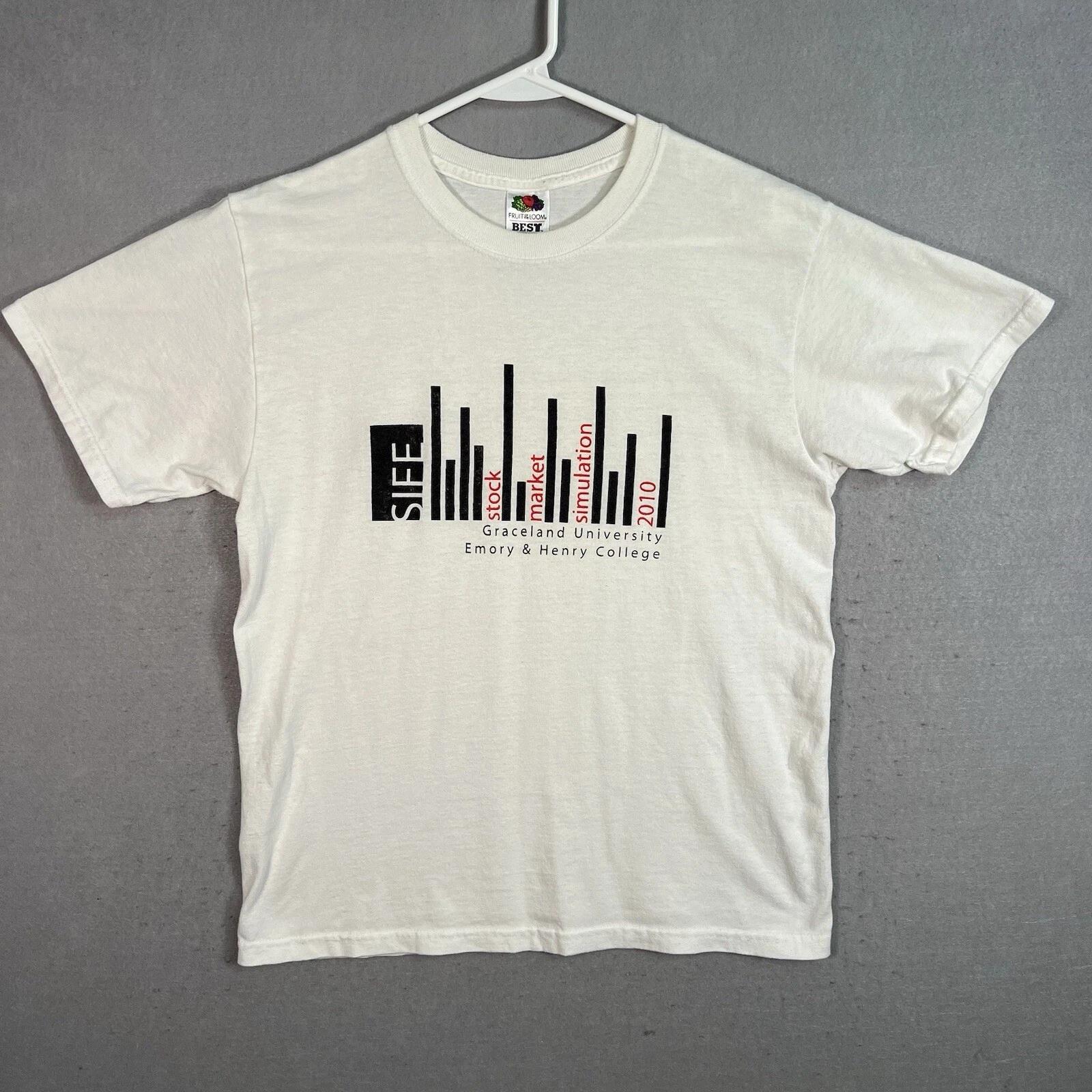 Stock Market Simulation 2010 University College T Shirt Adult Medium White Mens M
Stock Market Simulation 2010 University College T Shirt Adult Medium White Mens M