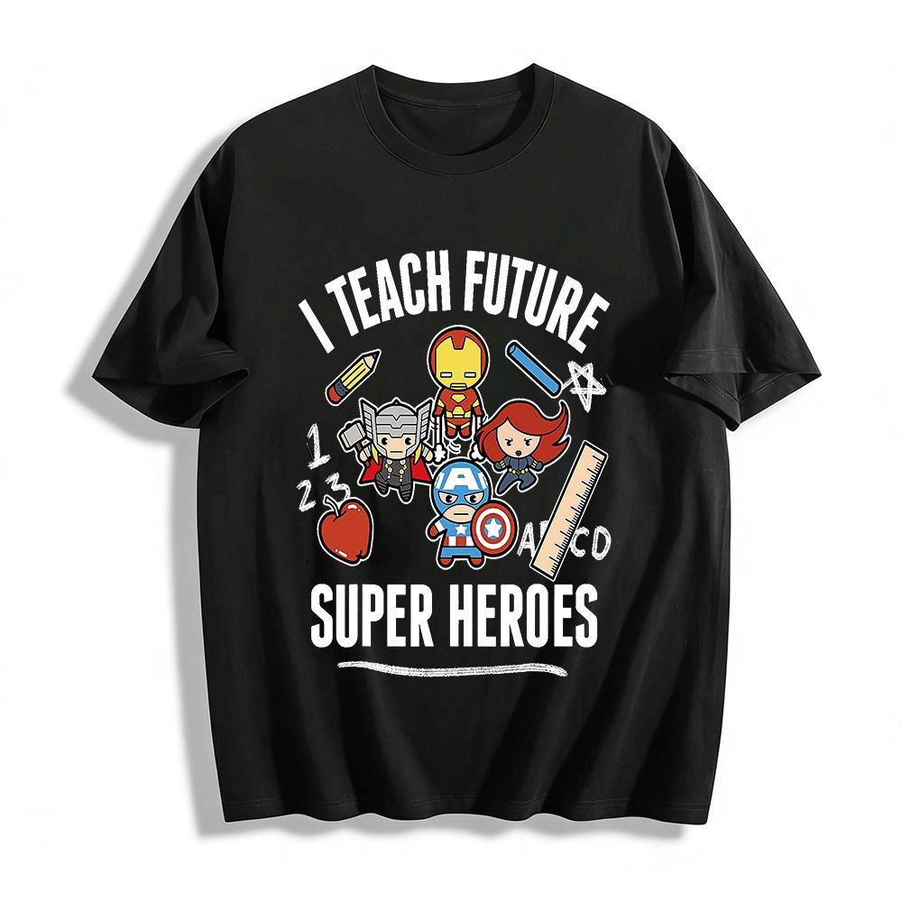 I Teach Future Super Heroes Marvel Themed Teacher T-Shirt Pure cotton T-shirt XXS
I Teach Future Super Heroes Marvel Themed Teacher T-Shirt Pure cotton T-shirt XXS