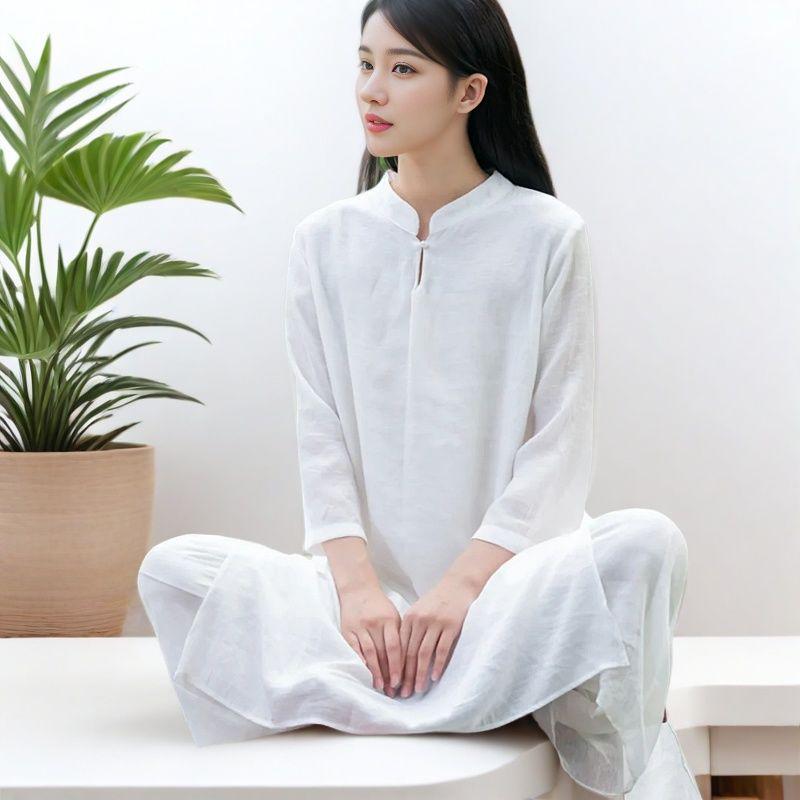 2025 Spring/Summer Women s Zen Clothing: Chinese Style Cotton Linen Yoga and Dance Set M белый
2025 Spring/Summer Women s Zen Clothing: Chinese Style Cotton Linen Yoga and Dance Set M белый