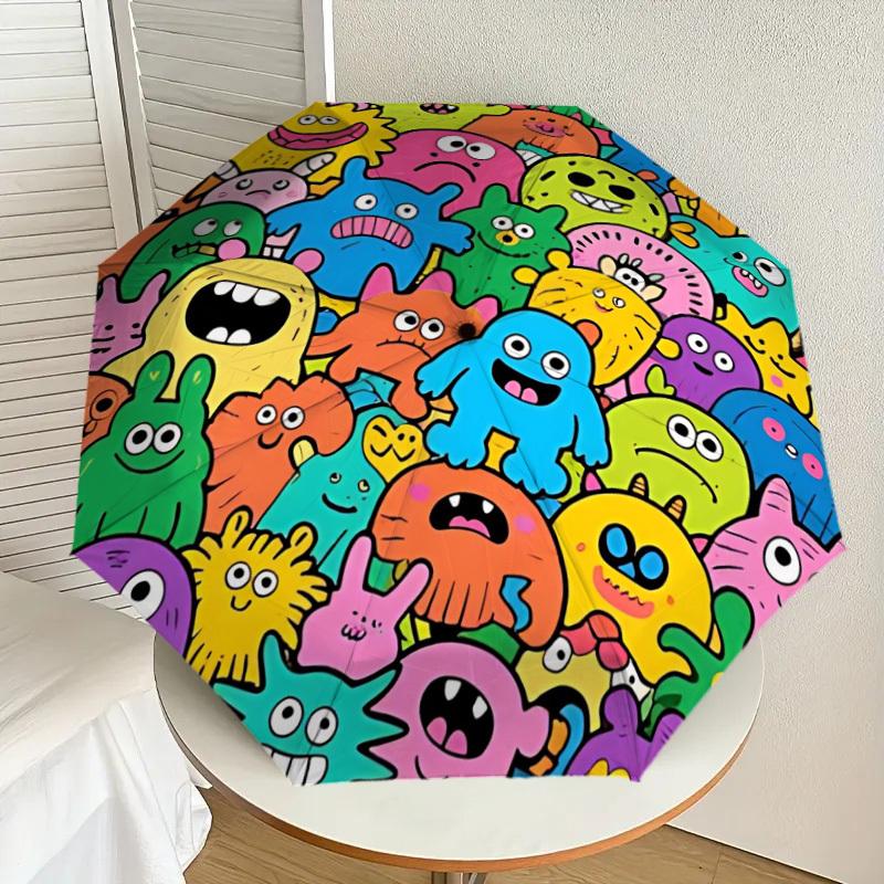 1pc Colorful Monsters Automatic Folding Umbrella, Heavy-Duty 8-Rib Construction, Perfect for Everyday yy251114110
1pc Colorful Monsters Automatic Folding Umbrella, Heavy-Duty 8-Rib Construction, Perfect for Everyday yy251114110