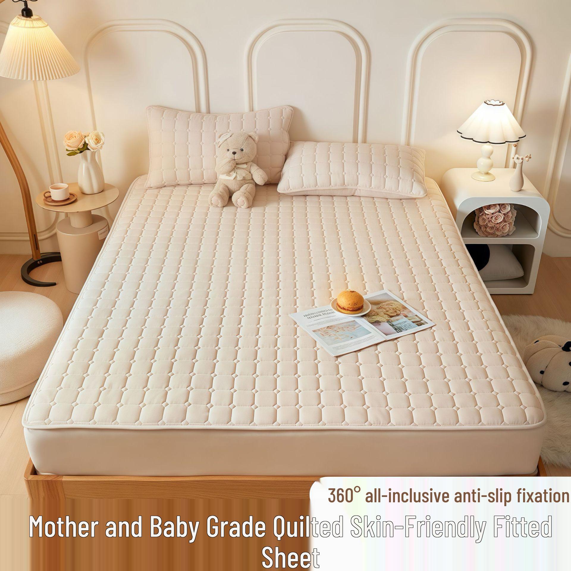 Class A Quilted Waterproof Cotton Mattress Protector - Urine-Proof, Dust-Proof, Anti-Slip, Full Coverage 90x200cm - Fits Mattress ≤30cm
Class A Quilted Waterproof Cotton Mattress Protector - Urine-Proof, Dust-Proof, Anti-Slip, Full Coverage 90x200cm - Fits Mattress ≤30cm