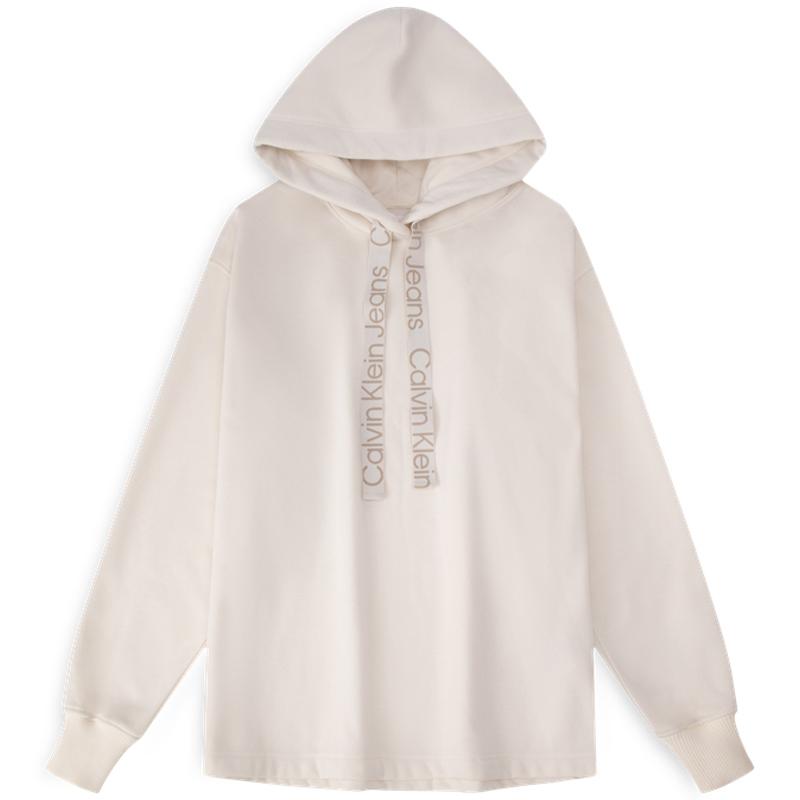Calvin Klein Solid Color Jacquard Drawstring Hooded Loose Fleece Sweatshirt Women sweatshirt Off-White J221942YBI S
Calvin Klein Solid Color Jacquard Drawstring Hooded Loose Fleece Sweatshirt Women sweatshirt Off-White J221942YBI S