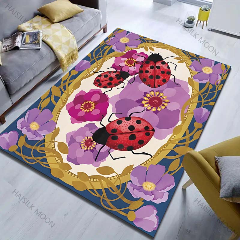 Multiple sizes Floral Ladybug Pattern Carpet for Living Room Bedroom Sofa Home Decor Non-slip Floor Mat Luxury Gift 40cm x 60cm
Multiple sizes Floral Ladybug Pattern Carpet for Living Room Bedroom Sofa Home Decor Non-slip Floor Mat Luxury Gift 40cm x 60cm