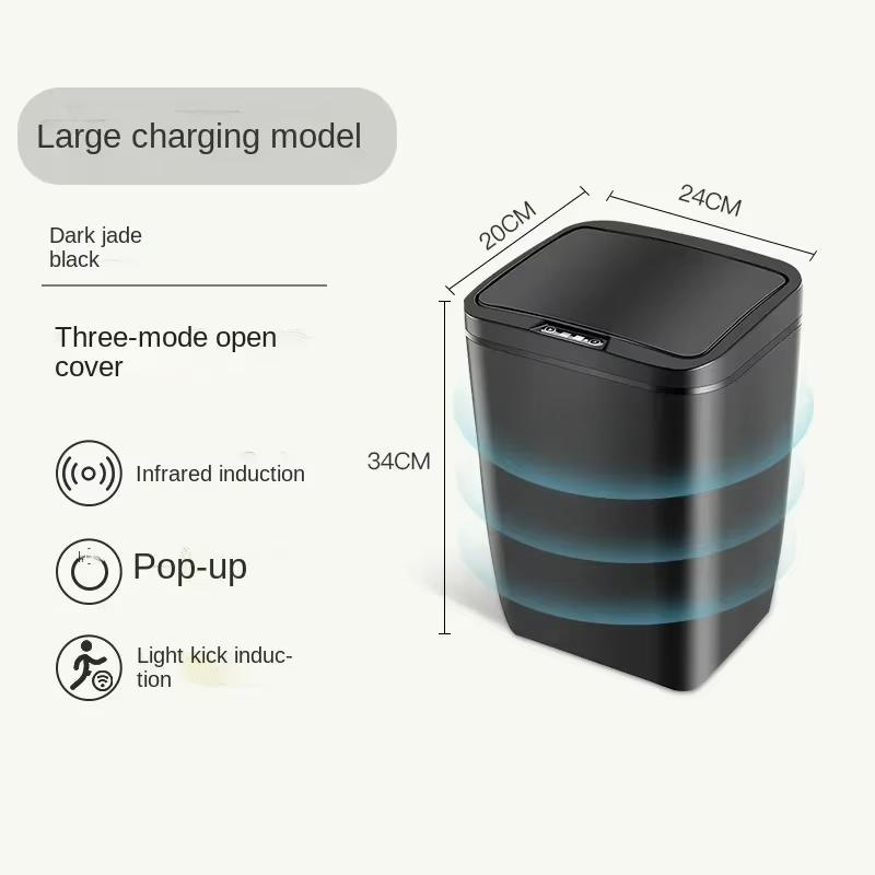 12L Smart Automatic Sensor Trash Can Induction Waste Bin PP Plastic Eco-Friendly Dustbin Household Kitchen Garbage with Lid 12L
12L Smart Automatic Sensor Trash Can Induction Waste Bin PP Plastic Eco-Friendly Dustbin Household Kitchen Garbage with Lid 12L
