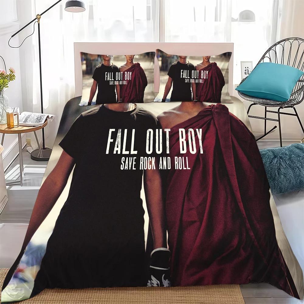 3D Print F-Fall Out Boy Bedding Set Soft Comforter Cover With 1/2pcs Pillow Shams For Kids Adults Duvet Cover Microfiber 135x200cm
3D Print F-Fall Out Boy Bedding Set Soft Comforter Cover With 1/2pcs Pillow Shams For Kids Adults Duvet Cover Microfiber 135x200cm