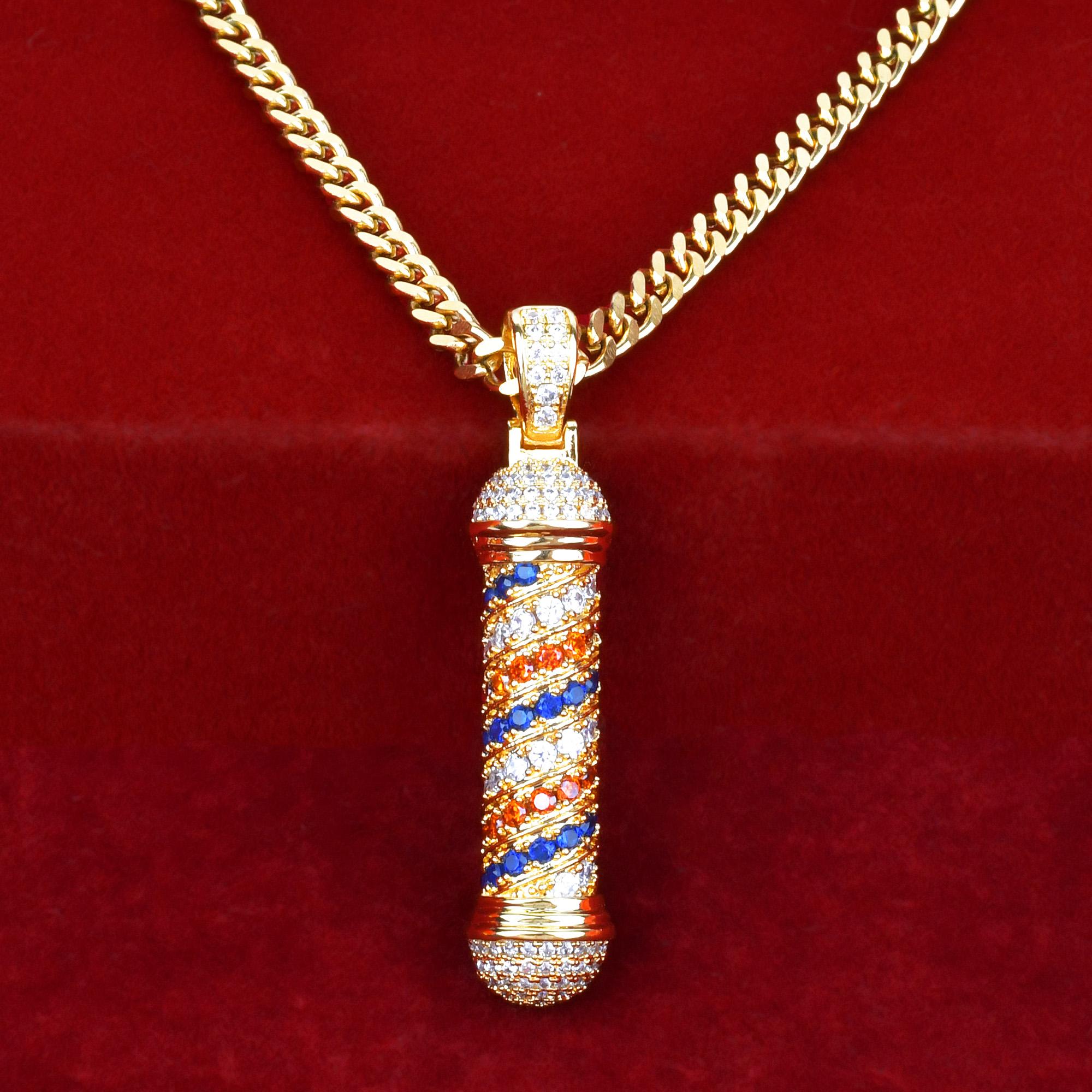 Colorful Microphone Shaped Pendant Necklace Copper Hip Hop Jewelry Rock Street Rope chain&18inch
Colorful Microphone Shaped Pendant Necklace Copper Hip Hop Jewelry Rock Street Rope chain&18inch