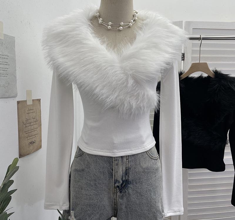 Millennial Hot Girl Fur Patchwork V-Neck Long Sleeve Slimming Top 23326 One Size белый
Millennial Hot Girl Fur Patchwork V-Neck Long Sleeve Slimming Top 23326 One Size белый