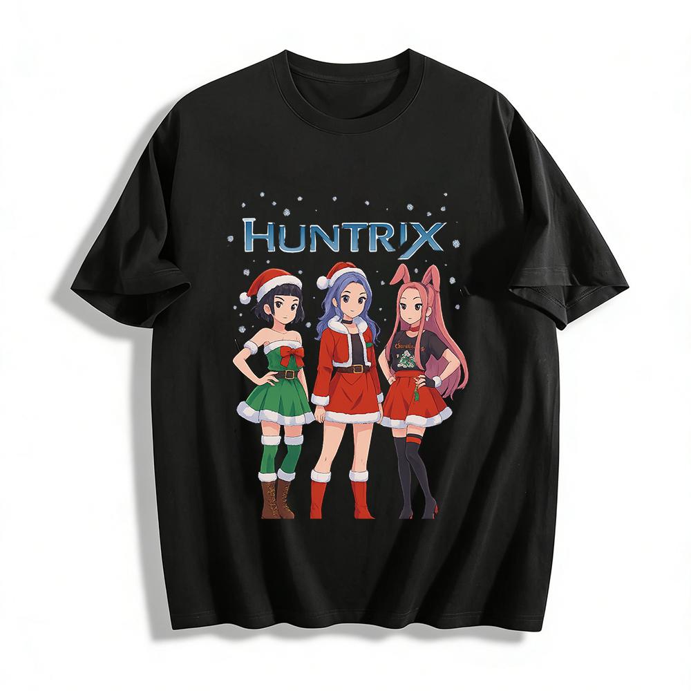 Christmas Limited HUNTRIX Anime Girl Group Print Top Trendy Festival Casual T-Shirt Pure cotton T-shirt 6XL
Christmas Limited HUNTRIX Anime Girl Group Print Top Trendy Festival Casual T-Shirt Pure cotton T-shirt 6XL
